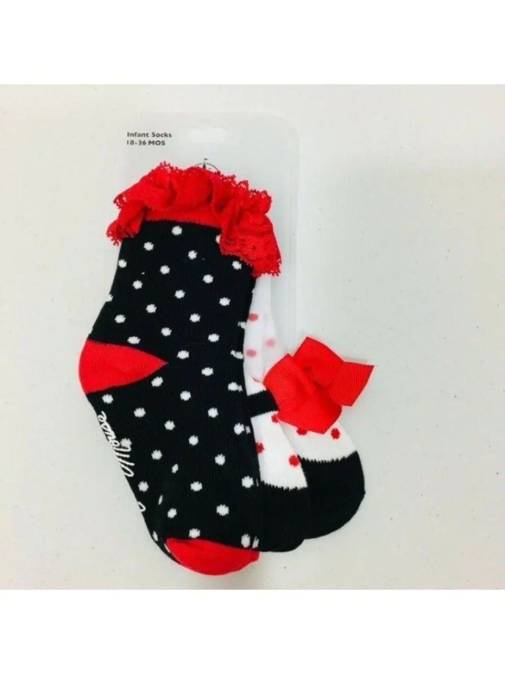 Disney Parks Minnie Mouse Infant Socks 2 Pairs 18-36 Months